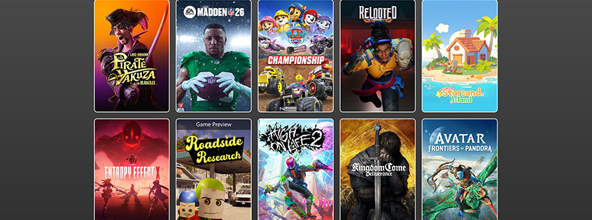 PC版Xbox游戏通行证26年2月新增游戏